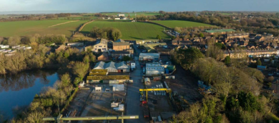 ebor concrete business aerial view