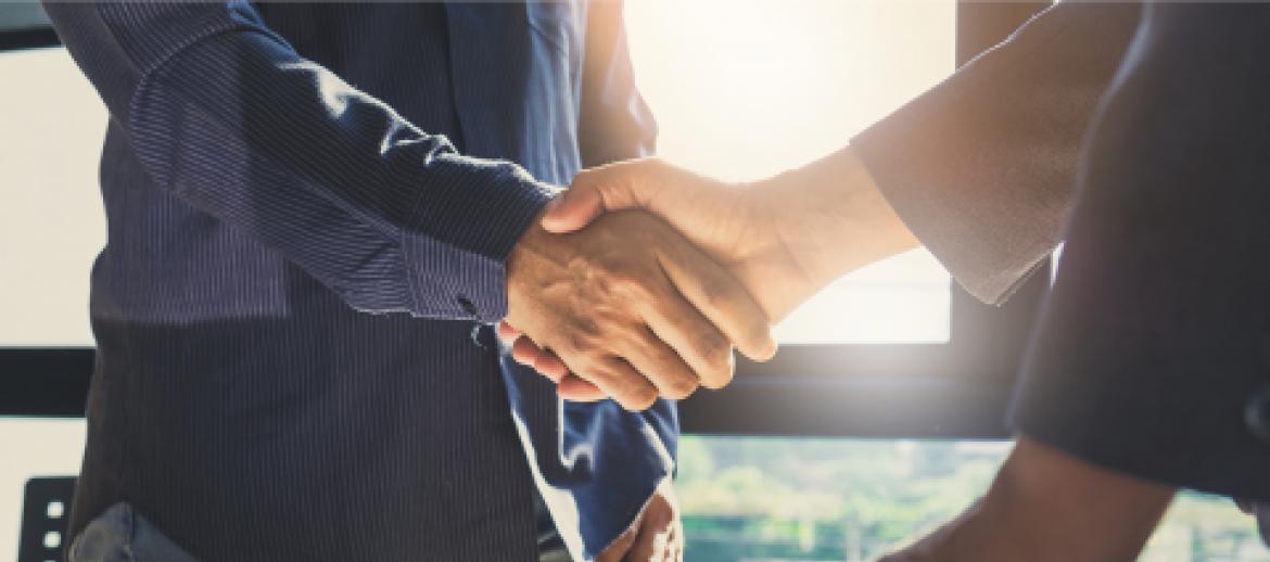 Businessmen shaking hands