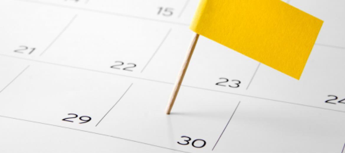 yellow flag in calendar