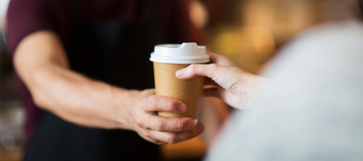 Takeaway Coffee in disposable cup