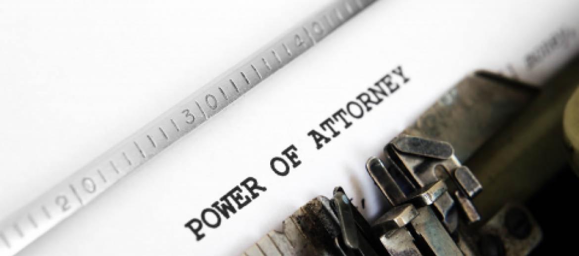 Lasting Power of Attorney typed on old typewritter