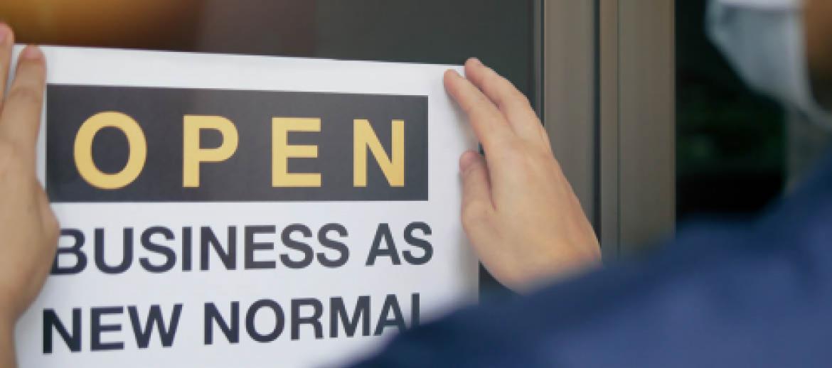 Open for Business as new Normal Sign
