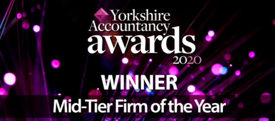 Mid-Tier of the year winner at the Yorkshire Accountancy Awards 2020