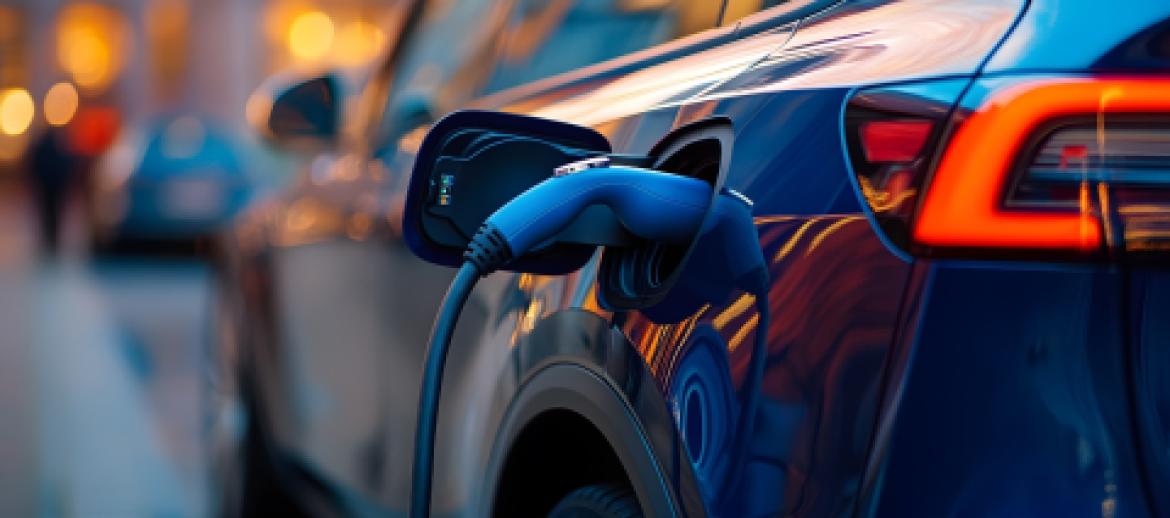 electric car being charged