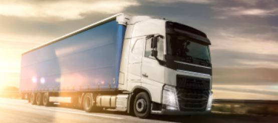 Transport lorry on motorway