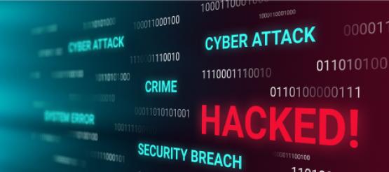 Cybercrime, hacked LED warning sign