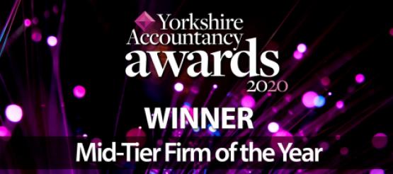 Mid-Tier of the year winner at the Yorkshire Accountancy Awards 2020