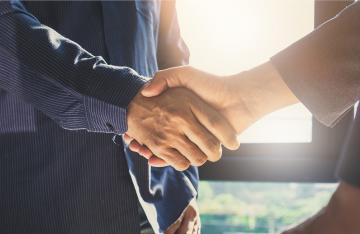 Businessmen shaking hands