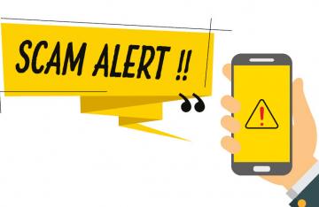 Scam Alert on a phone