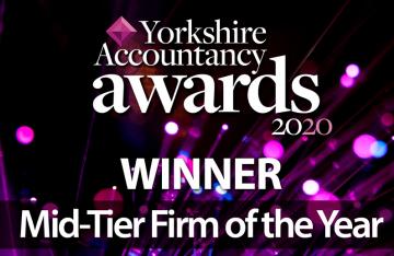 Mid-Tier of the year winner at the Yorkshire Accountancy Awards 2020