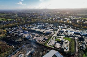 industrial estate wide shot