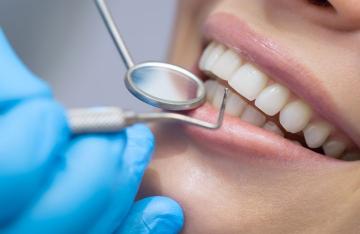 Person at the dentist