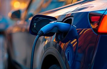 electric car being charged