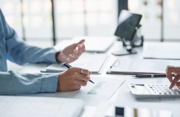 People at a desk