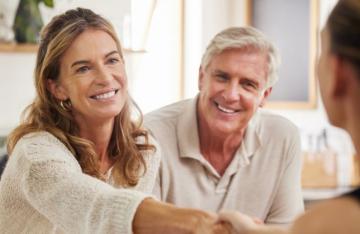 Man and woman having a meeting