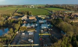 ebor concrete business aerial view