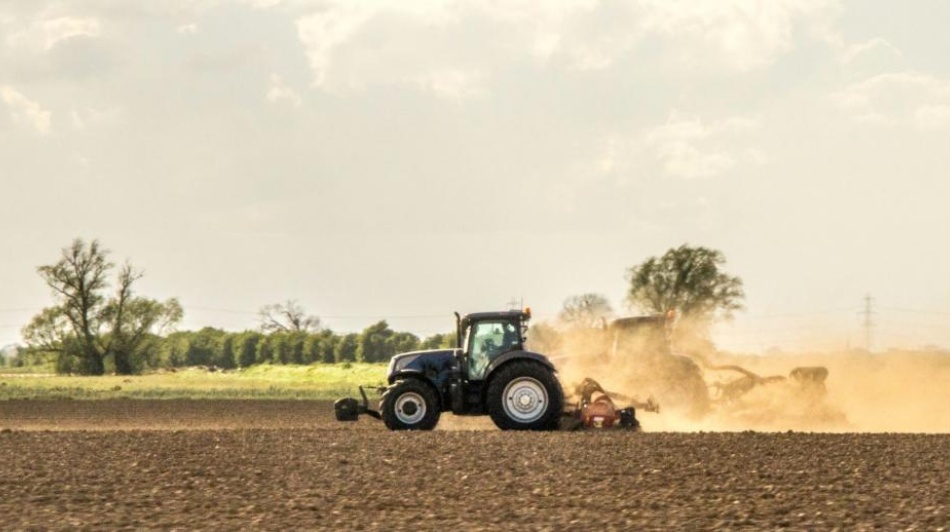 Tractor in a field