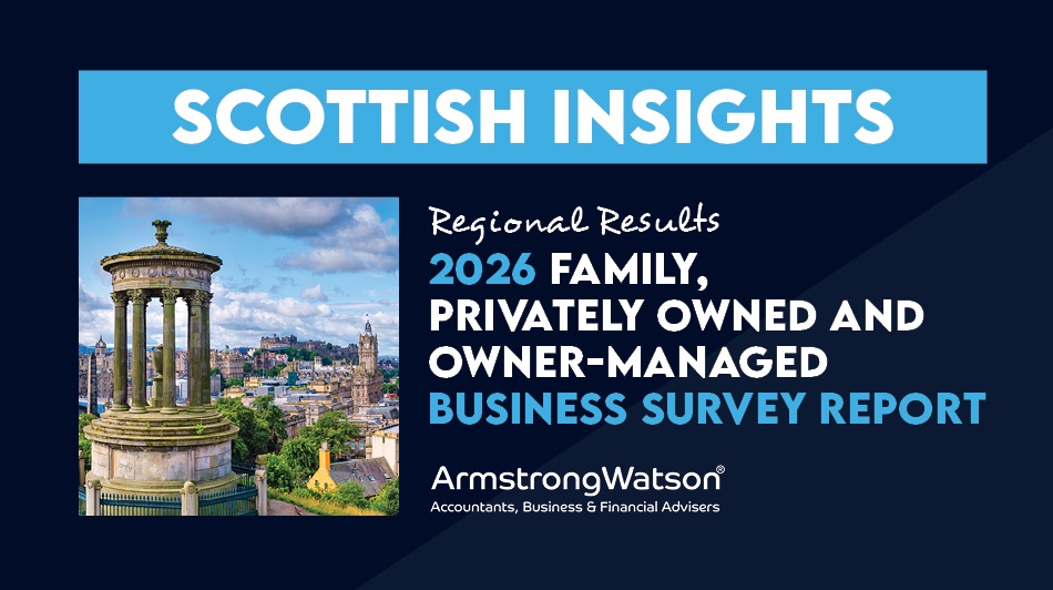 Insights banner for Armstrong Watson’s 2026 Family, Privately Owned and Owner-Managed Business Survey Report.