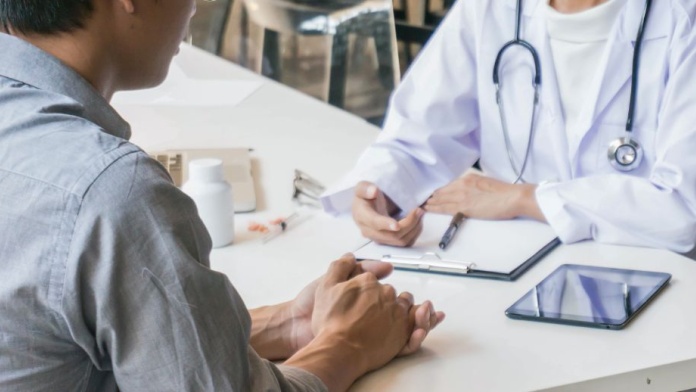 Doctor with patient