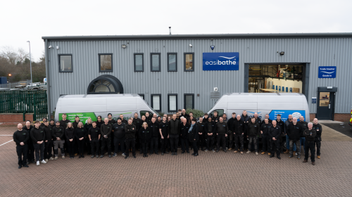 Easibathe staff outside workplace