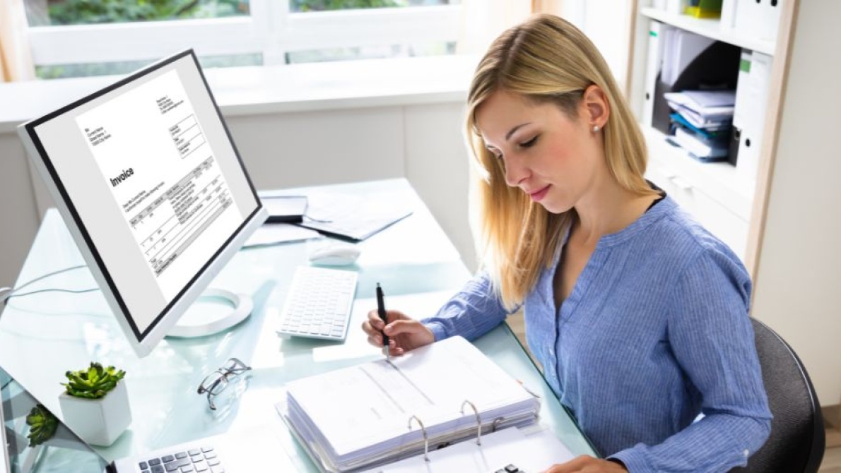 Woman on computer