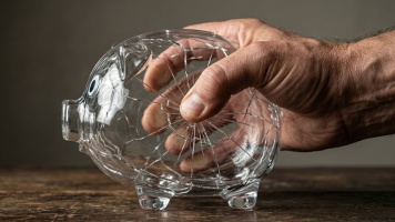 Piggy bank under pressure