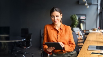 woman in an office