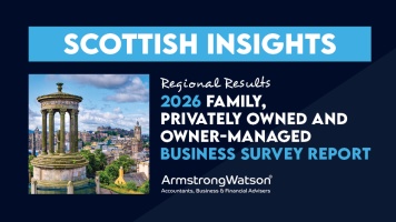 Insights banner for Armstrong Watson’s 2026 Family, Privately Owned and Owner-Managed Business Survey Report.