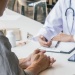 Doctor with patient