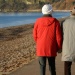 Couple walking on the beach