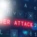 “CYBER ATTACK” highlighted in red against a dark digital code background.